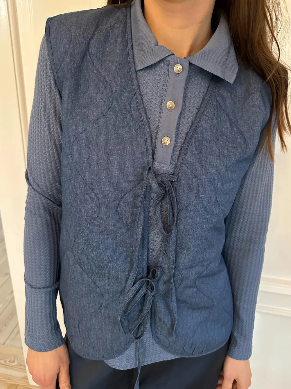 A VIEW Kamma Waistcoat Denim Blue