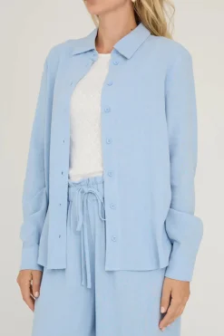 A VIEW Lerke Shirt Lyseblå