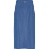 A VIEW Line Twill Skirt Denim Blue