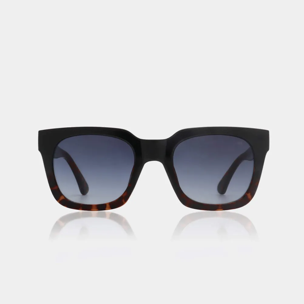A.KJAERBEDE Nancy Black Demi Tortoise