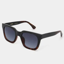 A.KJAERBEDE Nancy Black Demi Tortoise