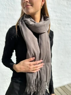 AND COPENHAGEN Cashmere Tørklæde Dark Coffee