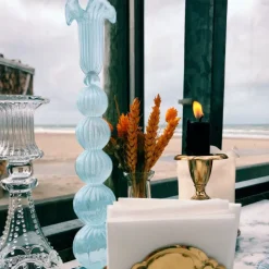 ANNA+NINA Cloudy Glas Lysestage Lyseblå 29 cm