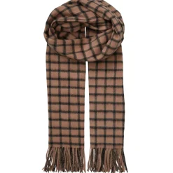 BECK SÖNDERGAARD Check Crystal Scarf Acorn Brown
