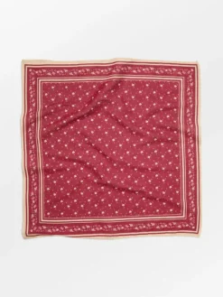 BECK SÖNDERGAARD Fleur Cotta Scarf Tibetan Red