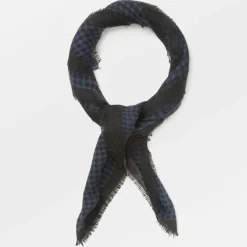 BECK SÖNDERGAARD Gingham Wica Scarf Classic Navy