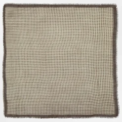 BECK SÖNDERGAARD Gingham Wica Scarf Deep Taupe Brown