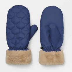 BECK SÖNDERGAARD Luffer Makara Puff Mittens Navy Blazer