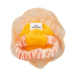 BECK SÖNDERGAARD Orchia Flower Hair Tie Tangerine Orange