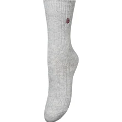 BECK SÖNDERGAARD Rose Wola Sock Light Grey Melange