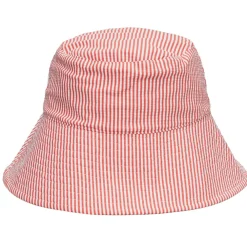 BECK SÖNDERGAARD Striba Bucket Hat Spiced Coral