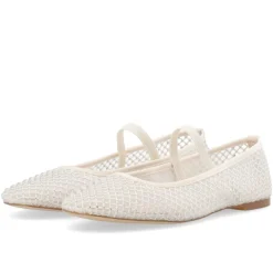 BIANCO Lilja Mesh Ballerina White