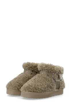 BIANCO MEDINA Varm Flatform Ankel Boot Taupe