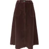 BLACK COLOUR Bccora Corduroy Skirt Coffee