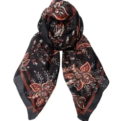 BLACK COLOUR Bckirstine Silk Black Paisley