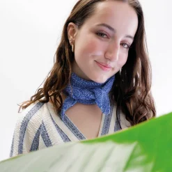 BLACK COLOUR Bckitty Triangle Scarf Blue