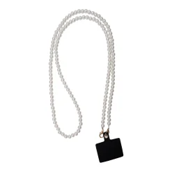 BLACK COLOUR Bclori Beaded Phone Chain Hvid