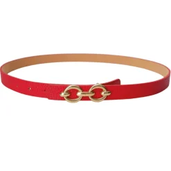 BLACK COLOUR Bclotus Belt Red