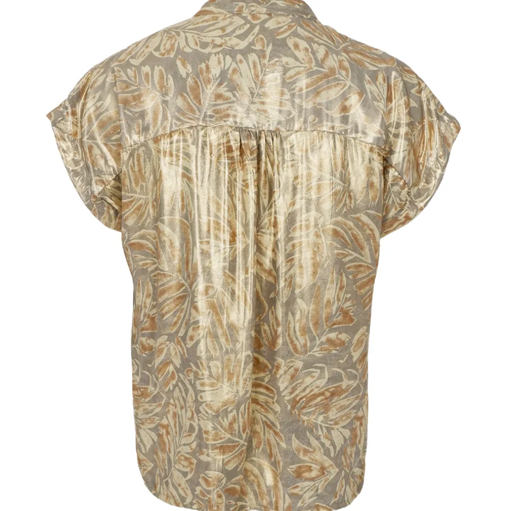 BLACK COLOUR Bcluna Andrea S/S Top Golden Sand