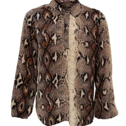 BLACK COLOUR Bcluna Blouse Collar Python