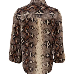 BLACK COLOUR Bcluna Blouse Collar Python