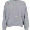 BLACK COLOUR Bcsita Heart Sweatshirt Grey
