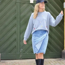 BLACK COLOUR Bcsita Heart Sweatshirt Grey