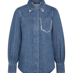 BRUUNS BAZAAR Cana Bess Shirt Dark Blue Denim