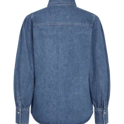 BRUUNS BAZAAR Cana Bess Shirt Dark Blue Denim