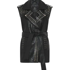 BRUUNS BAZAAR Clove Zhoa Leather Waistcoat Sort