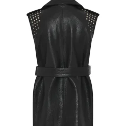 BRUUNS BAZAAR Clove Zhoa Leather Waistcoat Sort
