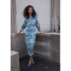 BRUUNS BAZAAR Floret Clarenas Dress Blue Lace