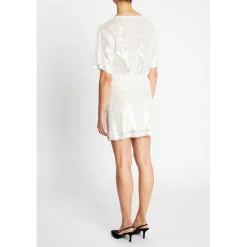 BRUUNS BAZAAR Mossrose Joan Skirt Hvid Sølv