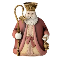 BUNGALOW Santa Red Candle Holder