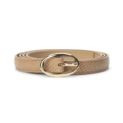 BY MALENE BIRGER Katin Leather Belt Beige
