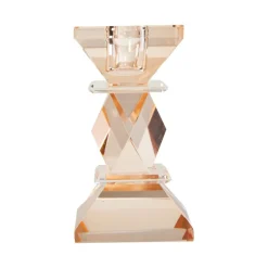 C'EST BON Lysestage 301.984.46 Klar/peach 12x6x6 cm.