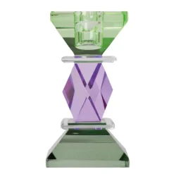 C'EST BON Lysestage 301.984.94 Mint/blå/brun 12x6x6 cm.