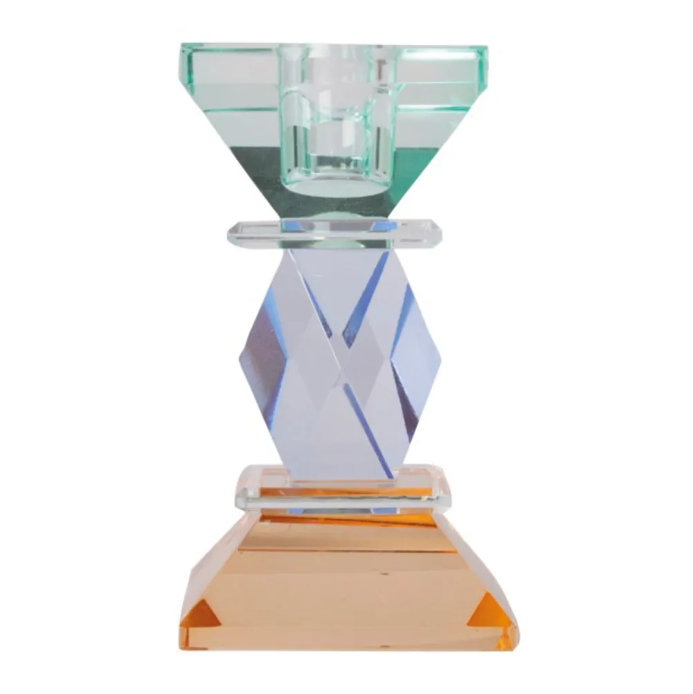 C'EST BON Lysestage 301.984.91 Mint/violet/oliven 12x6x6 cm.