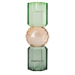 C'EST BON Lystestage 301.963.95 Grøn/fersken/oliven 16,5x6 cm