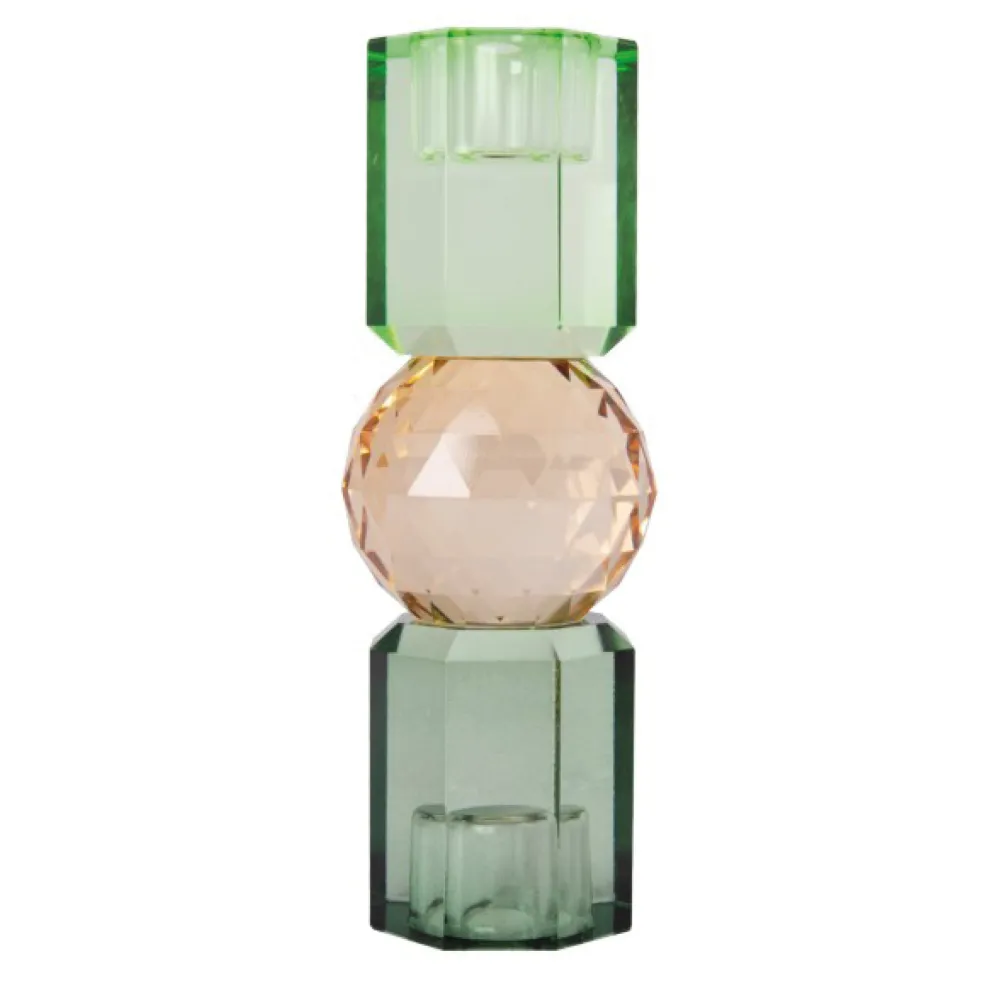 C'EST BON Lystestage 301.963.95 Grøn/fersken/oliven 16,5x6 cm