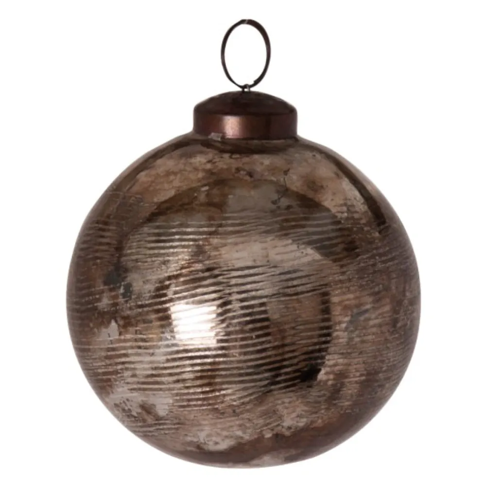 Christmas Ball, Black Oxidised, Ring cut, 10 cm