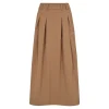 CO' COUTURE Anya Pleat Skirt Khaki