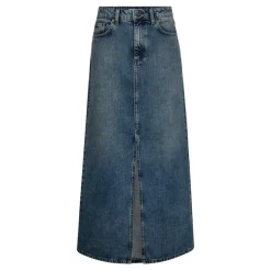 CO' COUTURE Darin Long Slit Skirt Denim Blue