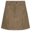 CO' COUTURE Davita Mini Pleat Skirt Walnut