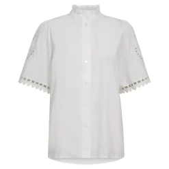 CO' COUTURE Kellise Embroidery SS Shirt Hvid
