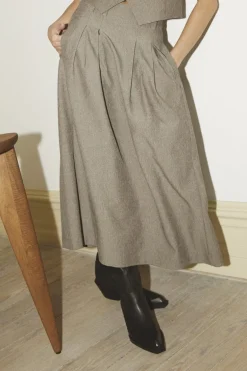 CO' COUTURE Nana Pleat Skirt Mink