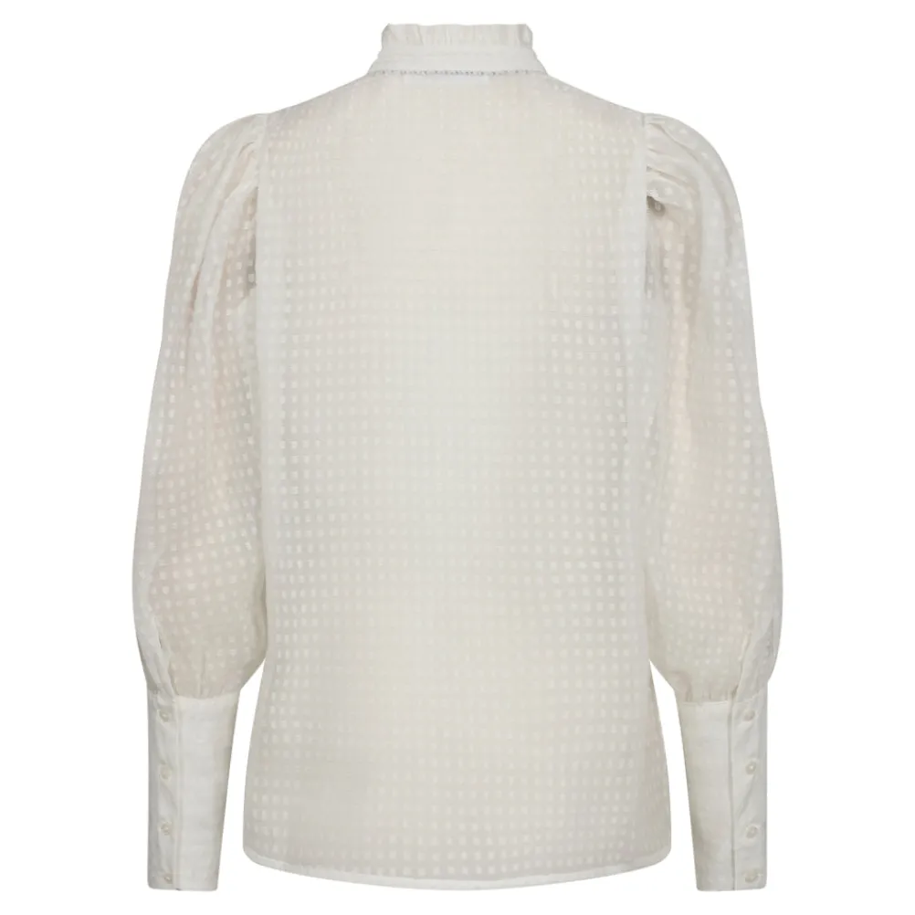 CO' COUTURE Orion Organza Puff Shirt White