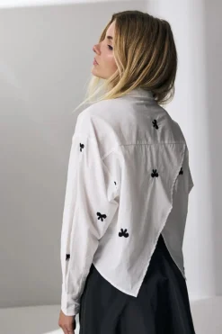 CO' COUTURE Ria Ribbon Shirt White