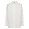 CO' COUTURE Trina Eyelet Shirt Hvid