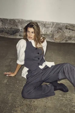 CO' COUTURE Vida Asym Tailor Vest Grå